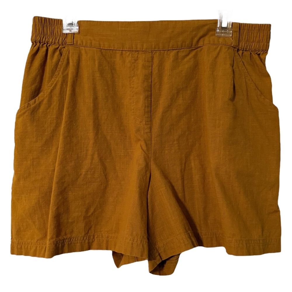 100% Cotton Deja Bleu Shorts Dijon Brown Size XL